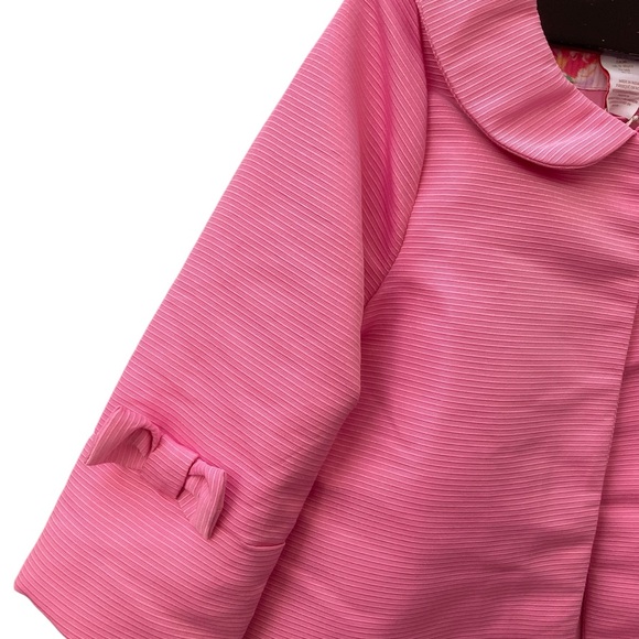 Tommy Bahama Girl’s Pink Dress Jacket Bow Accents One Button Closure NEW - Picture 4 of 9
